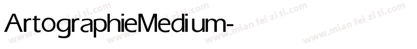 Artographie Medium字体转换